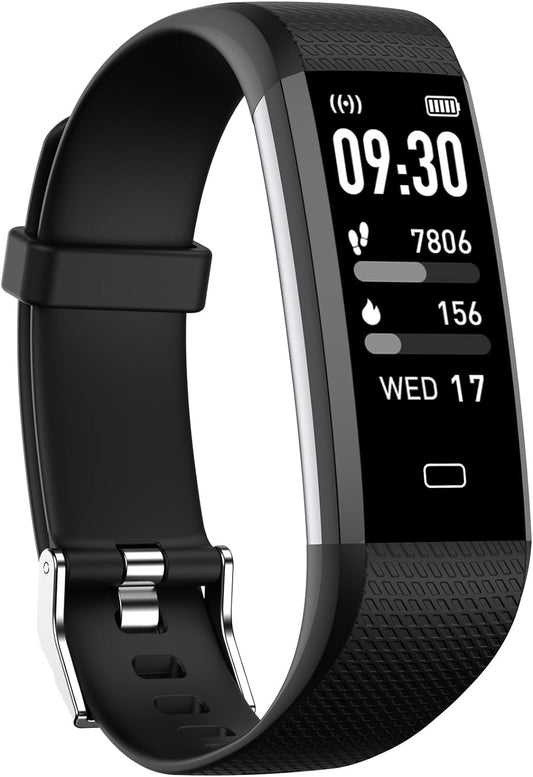Fitness Tracker with Heart Rate Monitor, Waterproof Activity Tracker with Pedometer & Sleep Monitor, Fitness Watch with Calories, Step Counter for Women Men